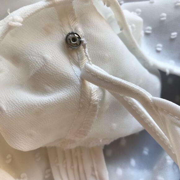 Brixton Ivy Cream Embroidered Blouse Long Sleeve Shirt Women's Size Medium - Picture 9 of 10